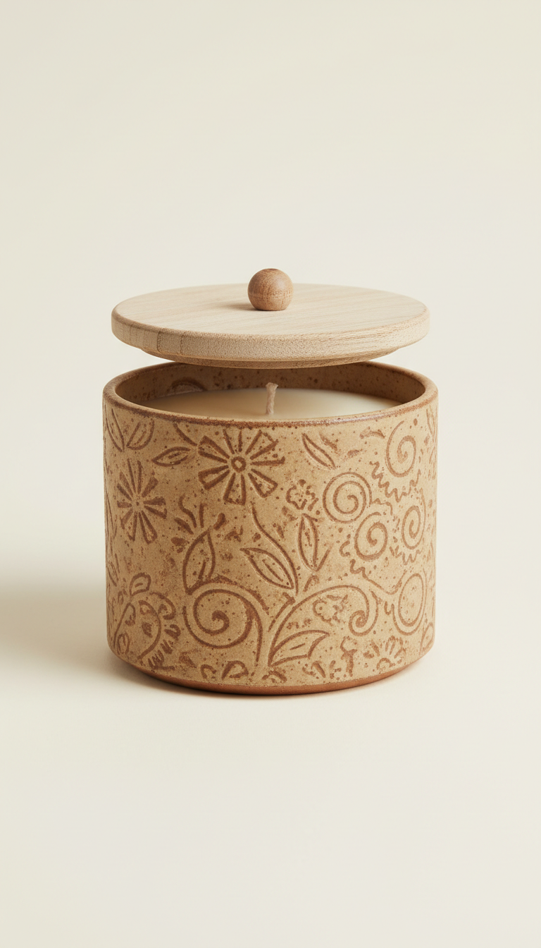 Scented candle with honey and mesquite