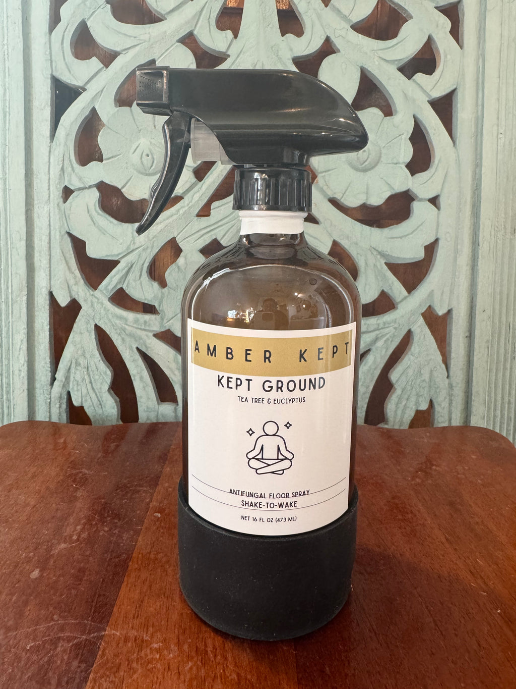 Amber Kept Ground Natural Sauna Cleaner Spray – Antifungal, 16 oz | Tea Tree & Eucalyptus