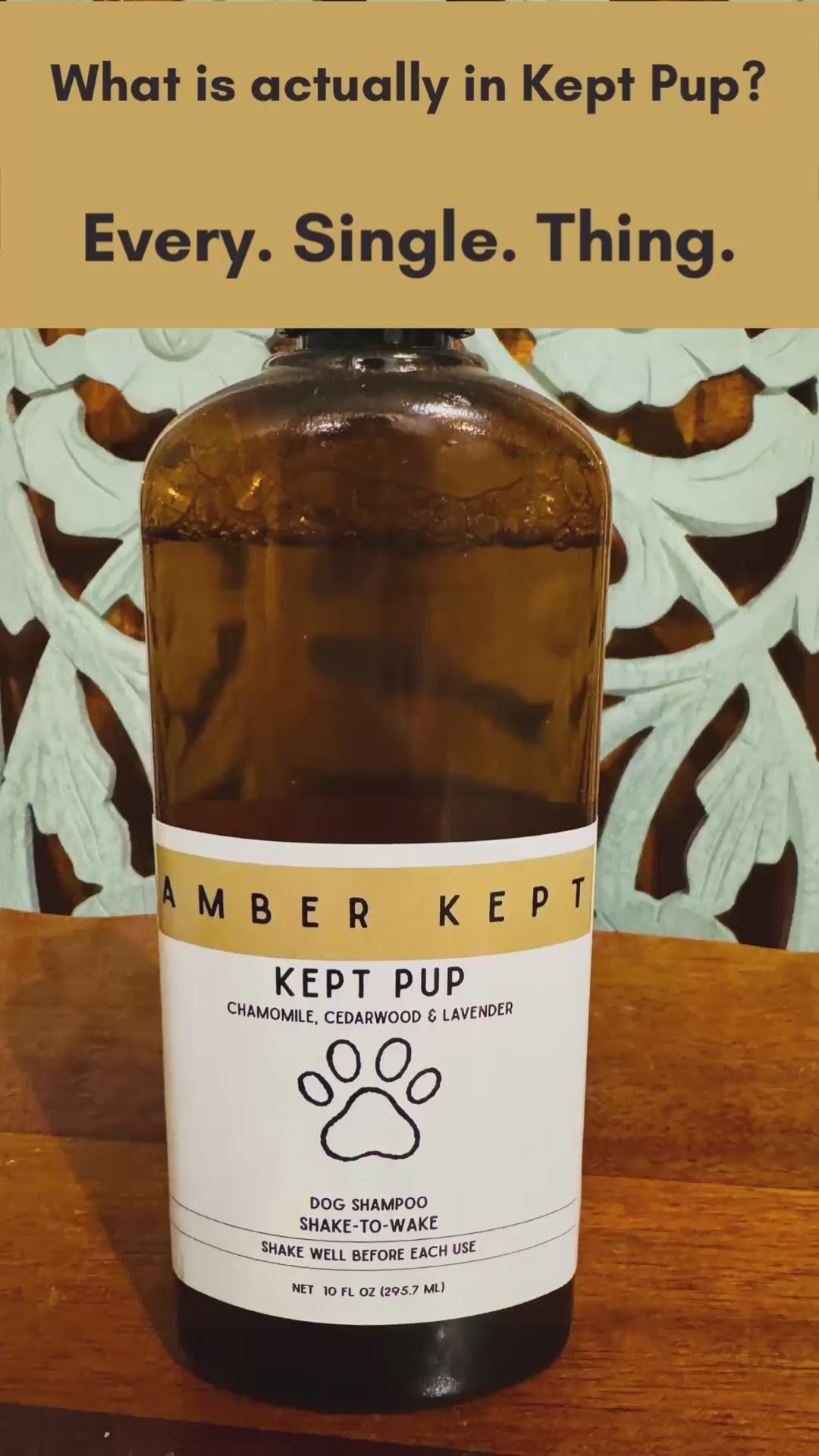 Amber Kept Pup Natural Dog Wash – Sulfate-Free, Plant-Based | Lavender & Roman Chamomile